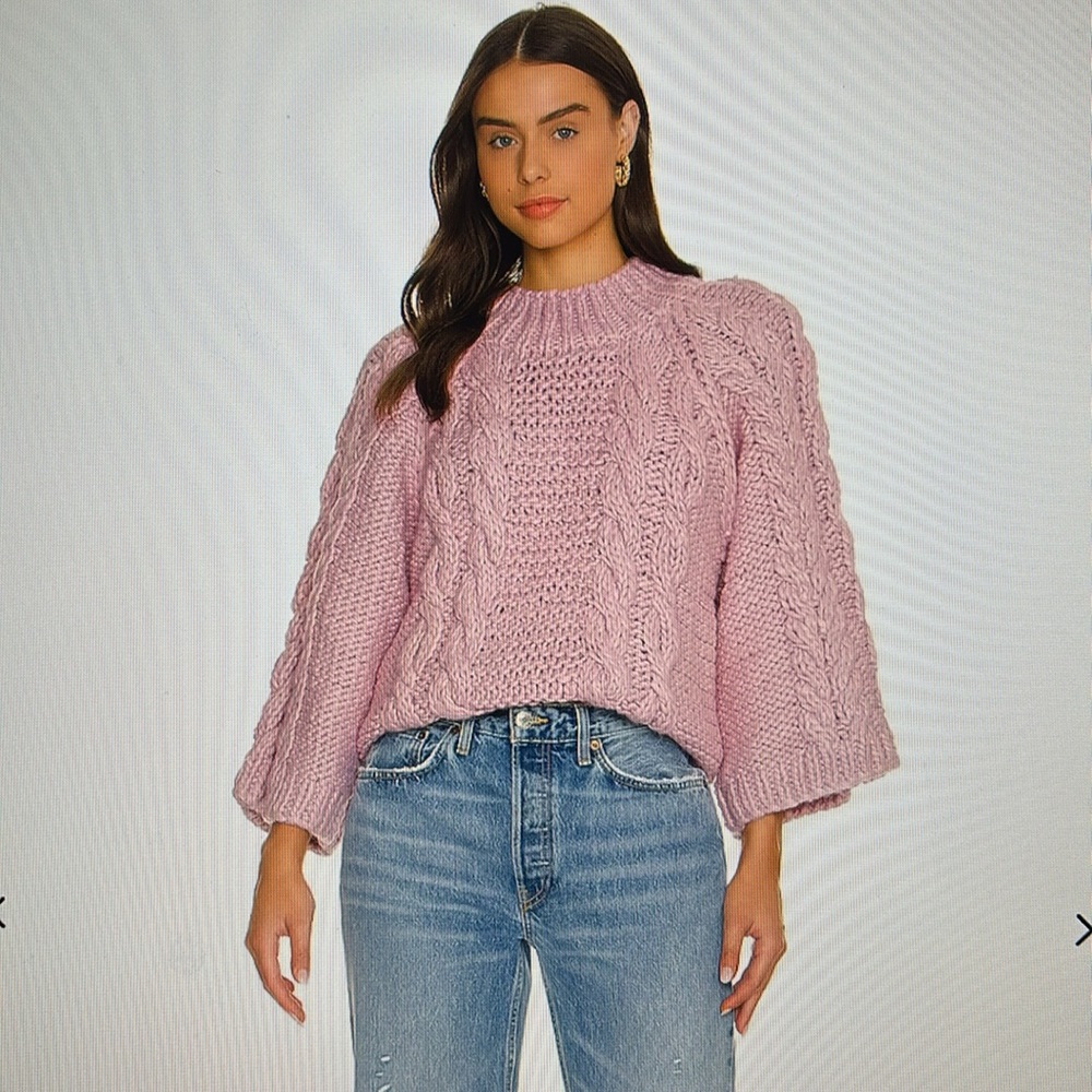 NWT For Love & Lemons Angie Oversized Sweater Size Medium - Picture 4 of 5